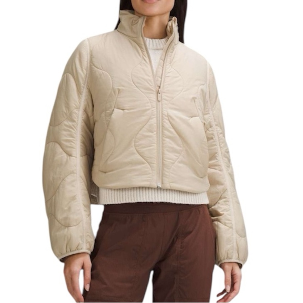 lululemon athletica Beige Quilted Puffer Jacket